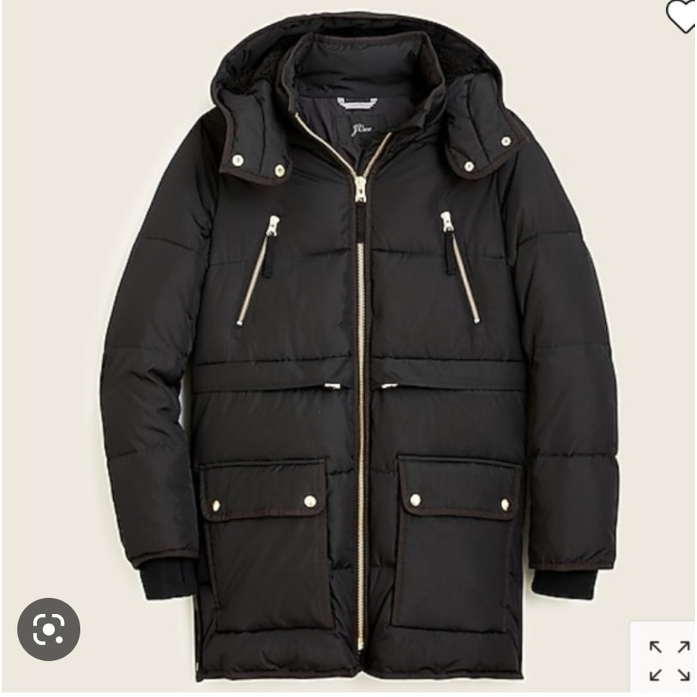 J. Crew Chateau Puffer Jacket with Prima Loft
